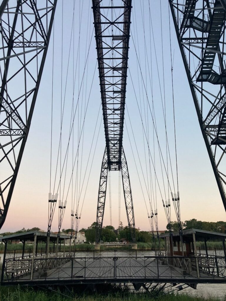 a large metal tower